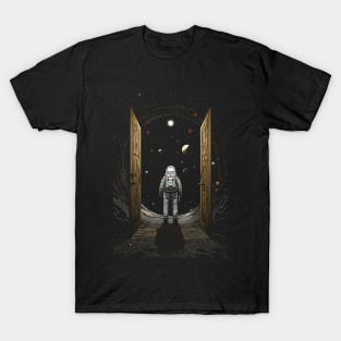 Astronaut  | Trippy  Sci-Fi Space Astronaut | Door To Eternity T-Shirt